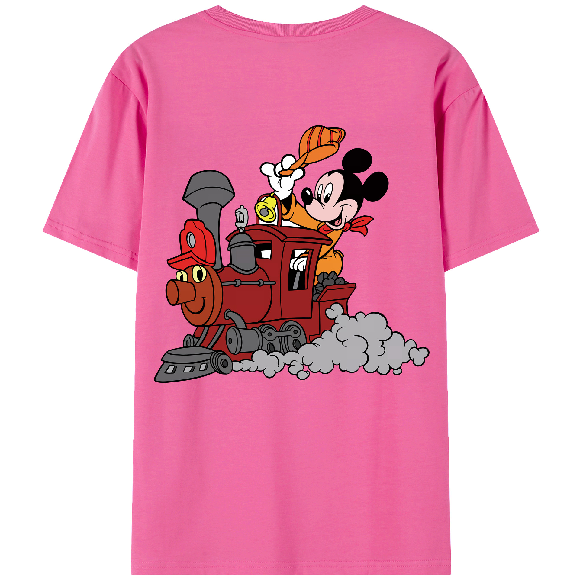 ミッキーマウス Mickey Mouse レディース半袖Tシャツ(バックプリント)